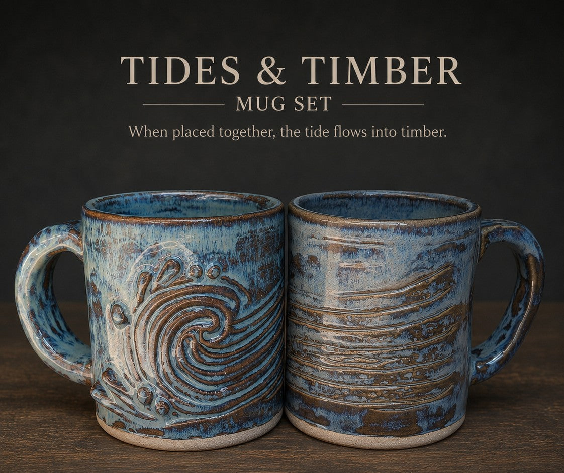 Tides & Timber Ceramic Mug - [Ocean Tide OR Forest Timber]