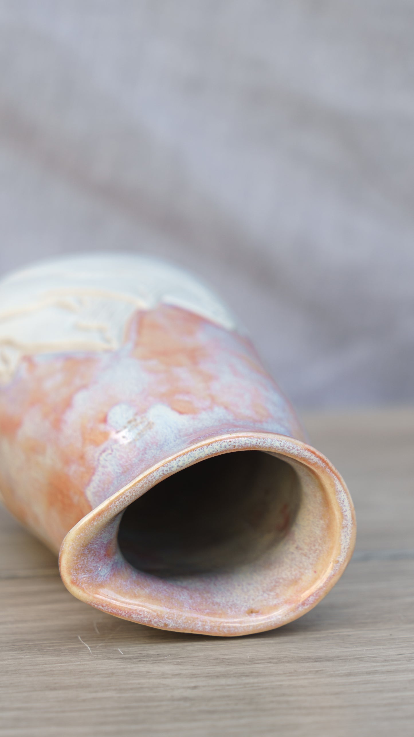 Alpine Sunset - Hand-Built Ceramic Mountain Vase