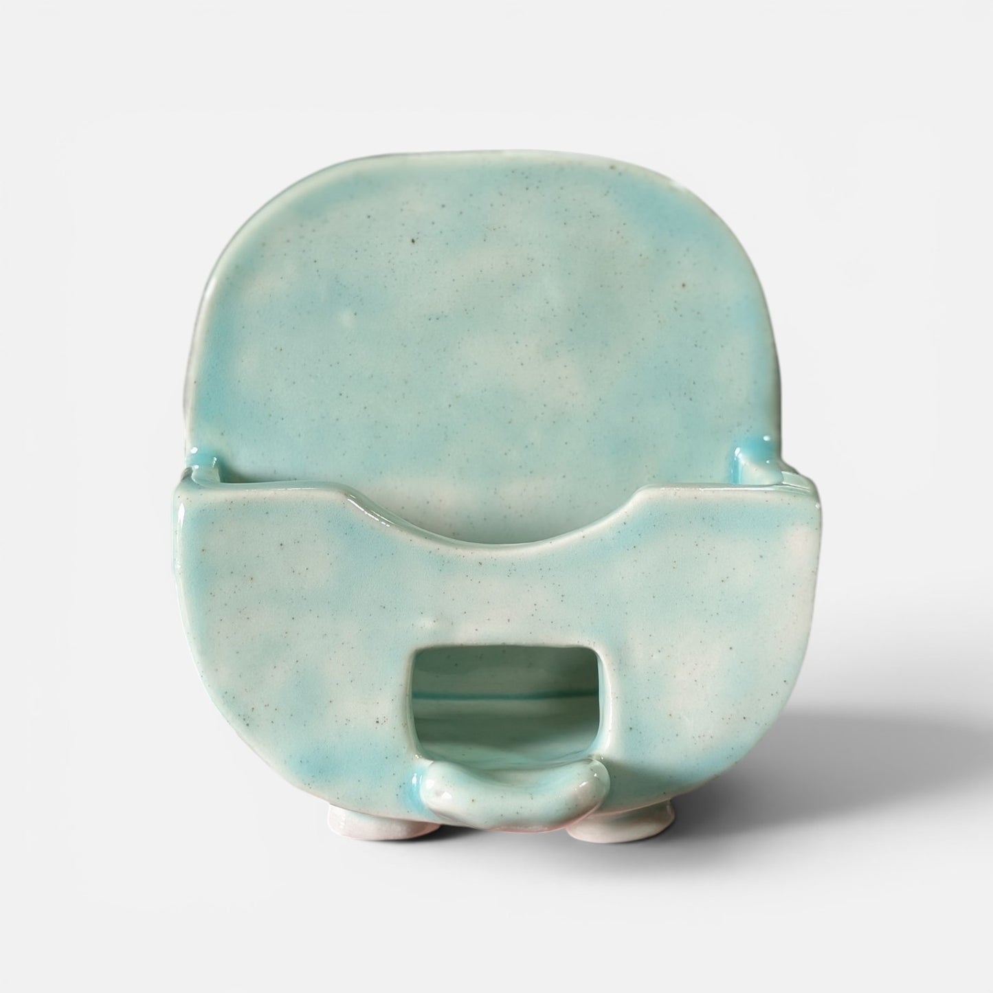 The OG Smiley Sponge Caddy - Mint Blue