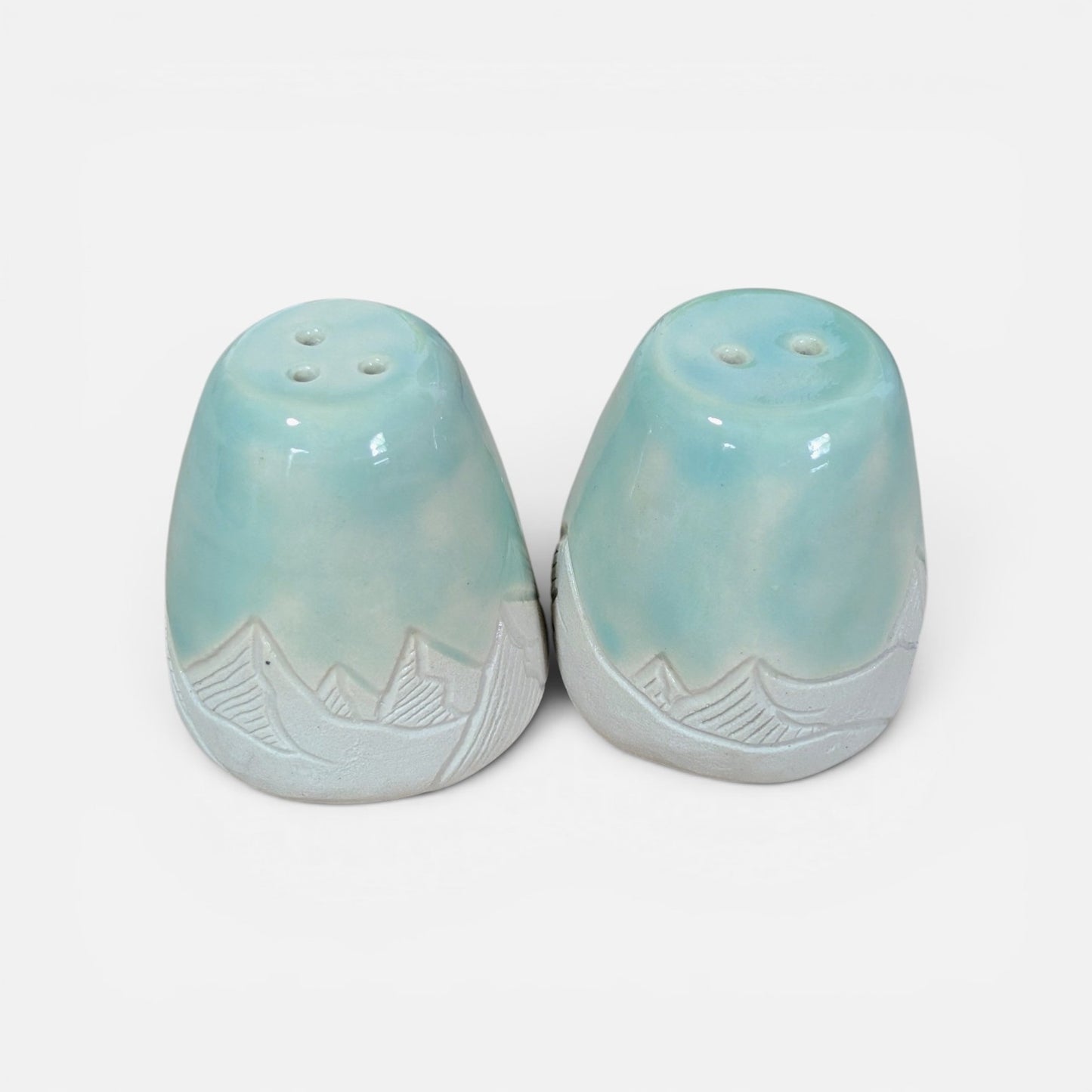 Side-Fill Mountain Ceramic Salt & Pepper Shaker Set
