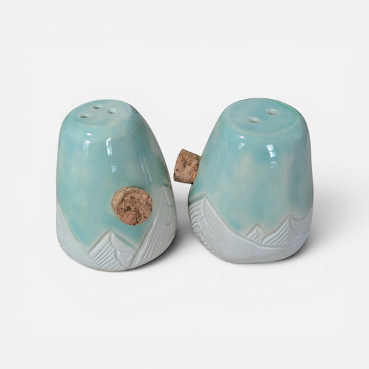 Side-Fill Mountain Ceramic Salt & Pepper Shaker Set